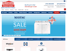 Tablet Screenshot of hometownbrandappliances.com